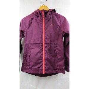 Girls Decathlon Quechua Purple Raincoat Jacket  Waterproof Age 10-11 Years